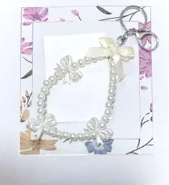 ビーズキーホルダー　ビーズストラップ　スマホストラップ　ハート　y2k  韓国