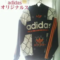 【adidas originals】【希少】80s好デザインプルオーバーパーカー