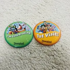 アメリカ　ロサンゼルス　ディズニー　缶バッチ