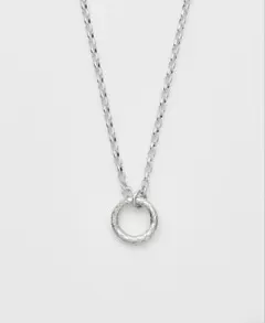 アガット　シルバー ダイヤモンドネックレス（45センチ）