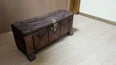 木製クラシックトランク 宝箱 アンティーク 美品