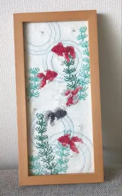 金魚の手刺繍フレーム - メルカリ