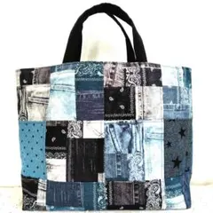 レッスンバッグ　ハンドメイド　パッチワーク