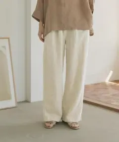 新品◆Sサイズ◆リネンイージーパンツ《NATURAL》◆DOORS