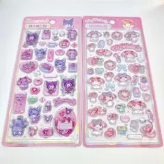 【☆1点もの☆】サンリオ ボンボンドロップシール 2枚セット マイメロ&クロミB