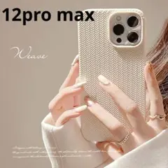 iPhone用ケース　カバー　波紋ホワイト　12pro maxのサムネイル