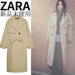 撥水加工ベルト付きトレンチコート　M