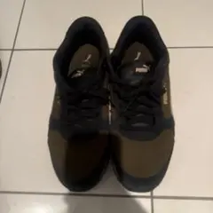 PUMA ブラック/オリーブ スニーカー28センチ