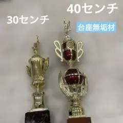 テニス トロフィー 2点セット ゴールドカラー40センチ　35センチ