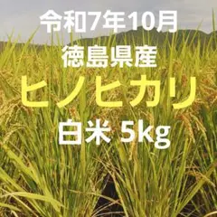 令和7年10月 徳島県産 ヒノヒカリ 白米 5㎏ 管理 保8-5-20のサムネイル