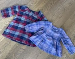 baby GAP 無印良品　チェック柄 シャツ2枚セット 80