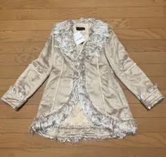 【新品】LEST LOSEファー付 ムートン調ジャケットコート M タグ付
