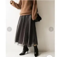 spick&span4wayサテンプリーツスカート38