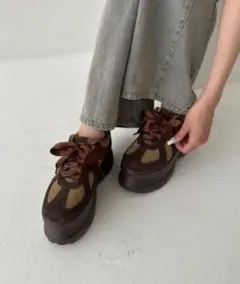 サテンリボン厚底スニーカーのサムネイル