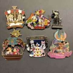 東京ディズニー ピンバッジ ミッキー ミニー ドナルド デイジー 6点セット