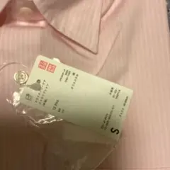 ユニクロストライプ ピンク ドレスシャツ S