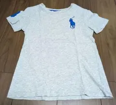 Polo Ralph Lauren Tシャツ グレー 3番ロゴ　120cm