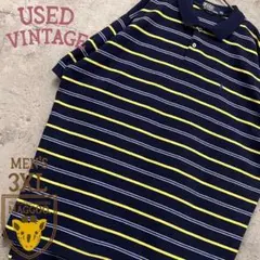 ☆US古着☆【ポロ ラルフローレン ポロシャツ】マルチボーダー メンズ2-3XL