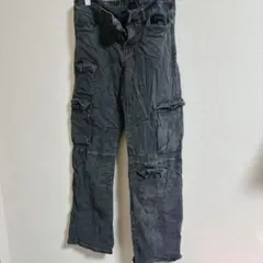 VIP ダメージデニムパンツ 7/8サイズ ダークグレー