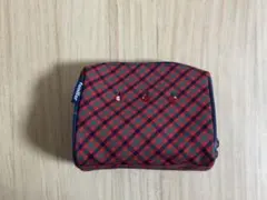 familiar チェック柄ポーチ