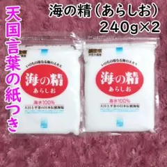 【240g×2袋】斎藤一人さんオススメの自然塩 海の精 天国言葉の紙つきのサムネイル