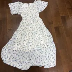 nice claup 花柄 半袖 ロングワンピース