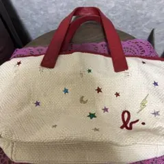 agnès b. トートバッグ アイボリー レッド