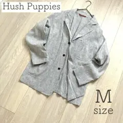 Hush Puppies テーラードリネンジャケット ストライプ M 夏服のサムネイル