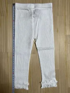 ホワイトフリル付きレギンス　ベビー・キッズ用