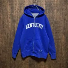 NIKE ナイキ　フルジップ　パーカー　カレッジロゴ　ケンタッキー　青　dh41