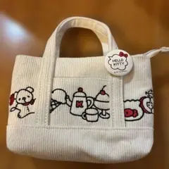 Hello Kitty コーデュロイ ミニトートバッグ