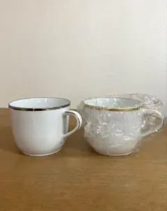 【未使用】ノリタケ マグカップ 2客セット シルバー ゴールド縁 軽量