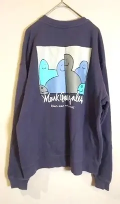 Mark Gonzales スウェット M パープル ロゴ刺繍 バックプリント