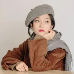 ベレー帽 レディース　無地 フリーサイズ  秋冬 帽子 小顔効果 ベレー