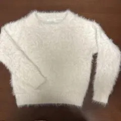 lowrysfarm 白　シャギーニット　セーター　L