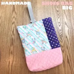 SALE！大きめ上履き袋 上履き入れ ユニコーン かわいい 小学生 女の子