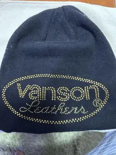 vanson ストーン装飾 ニット帽 黒　美品　※希少