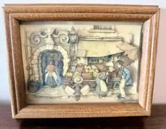 Anton Pieck シャドーボックス 額装品 17 x 22.5 x 4