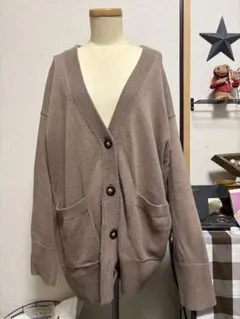 ジャーナルスタンダード　コットンカシミヤビッグカーディガン　モカブラウン