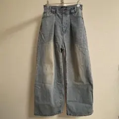 JEANASIS タックデニムワイドパンツ ライトブルー S サイズ