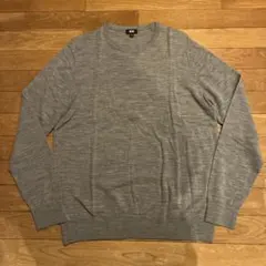 UNIQLO グレー クルーネックセーター XL ウール100%