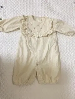 オーガニックコットン チェリー刺繍ロンパース 50-70