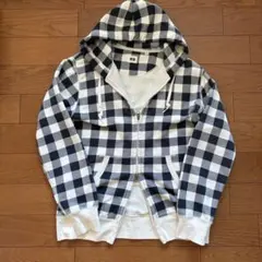 00s y2k OLD UNIQLO チェック柄 フルジップパーカー L 好配色