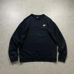 00s NIKE スウェット トレーナースウッシュブラック フェードL古着 定番