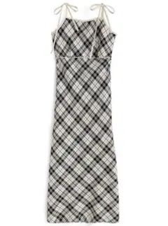 grl グレイル リボンバイアスチェック柄マキシワンピース gn441 Mサイズ