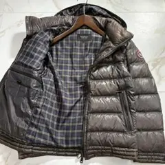 バーバリー ブラックレーベル ダウンジャケット 肩ワッペン 裏地チェック