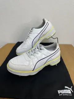 PUMA ゴルフシューズ ホワイト/イエロー/パープル