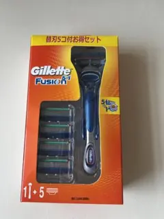 【新品未使用】Gillette Fusion 5+1 本体 替刃5個付のサムネイル