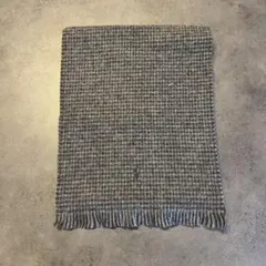 Polo Ralph Lauren ポニー刺繍 チェック柄 ウールマフラー　灰