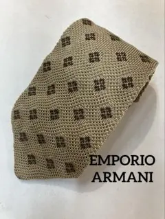 EMPORIO ARMANI ベージュ ニットネクタイ シルクのサムネイル